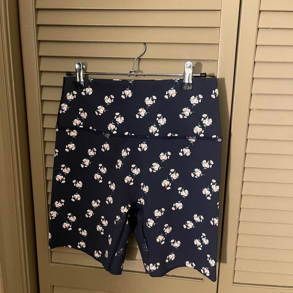 OFFLINE by Aerie Navy Blue Floral Bike Shorts